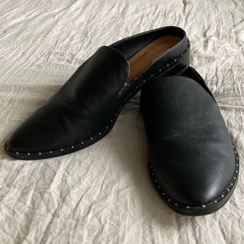 Faux leather loafers